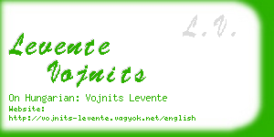 levente vojnits business card